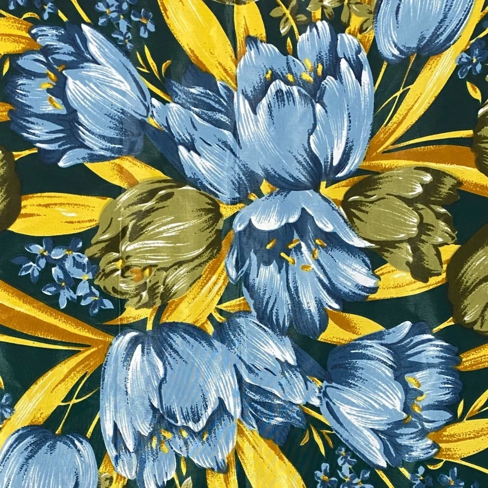Scarf Regal Elegant Floral Green Polyester OS - Picture 4 of 4